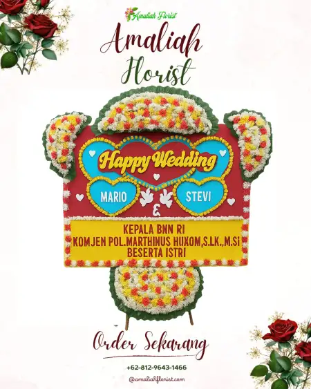 Papan Bunga Pernikahan Sukawijaya